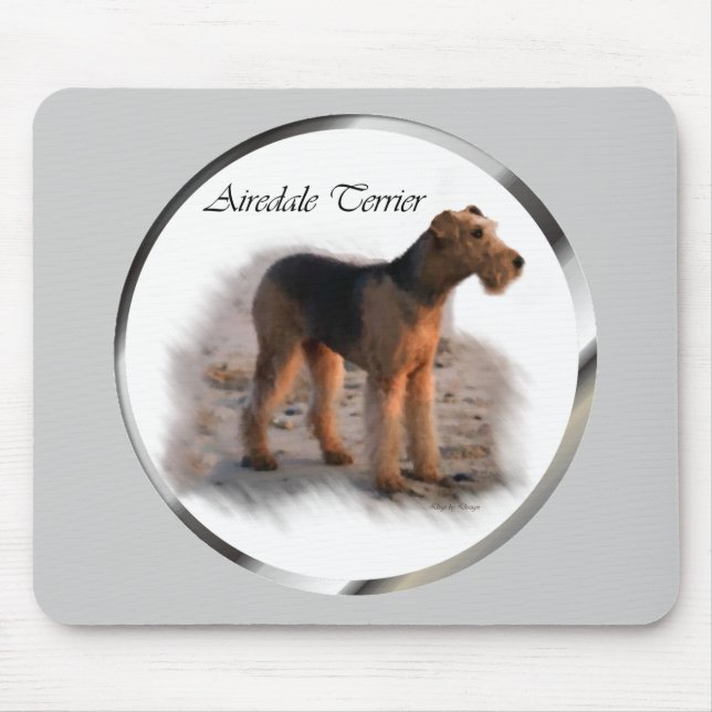 Mousepad Airedale Terrier Art Gifts (Frente)