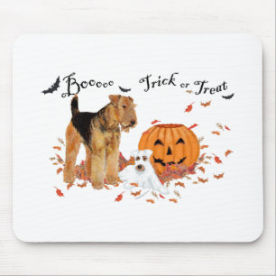 Mousepad Airedale Terrier Halloween