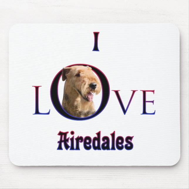 Mousepad Airedale Terrier I Love (Frente)