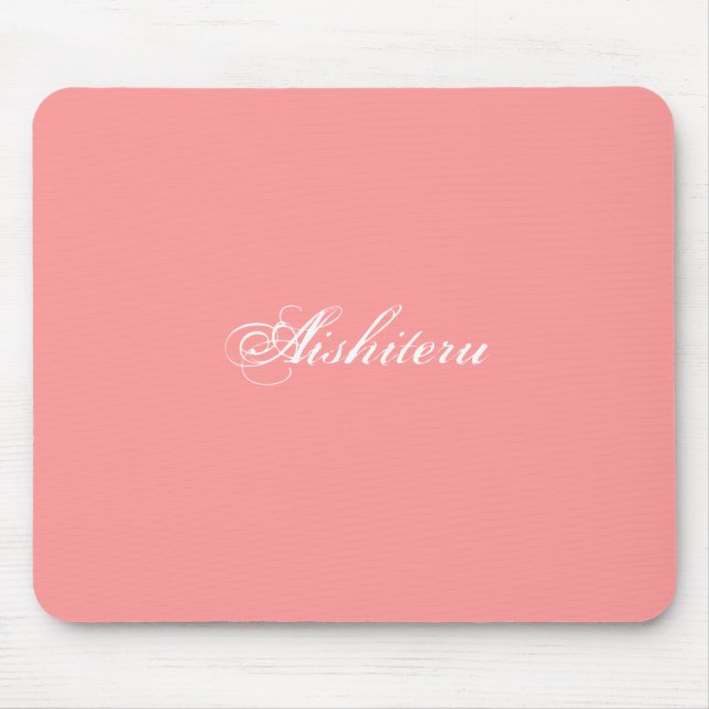 Mousepad Aishiteru no mouse rosa (Frente)