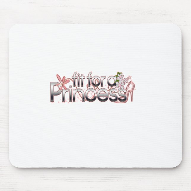 Mousepad Ajustado para uma princesa Menina Vidro Deslizador (Frente)