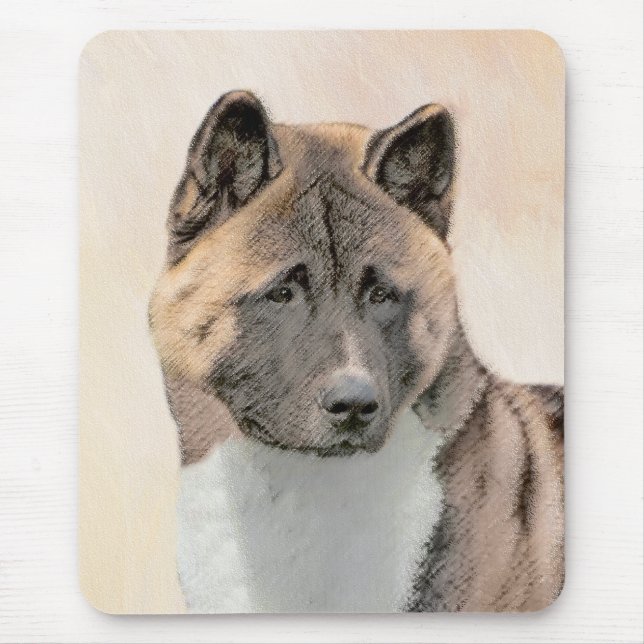 Mousepad Akita Painting - Bela Arte Canina Original (Frente)