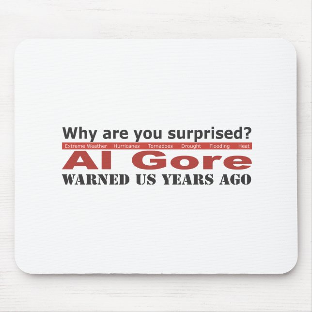 Mousepad Al Gore advertiu-nos (Frente)