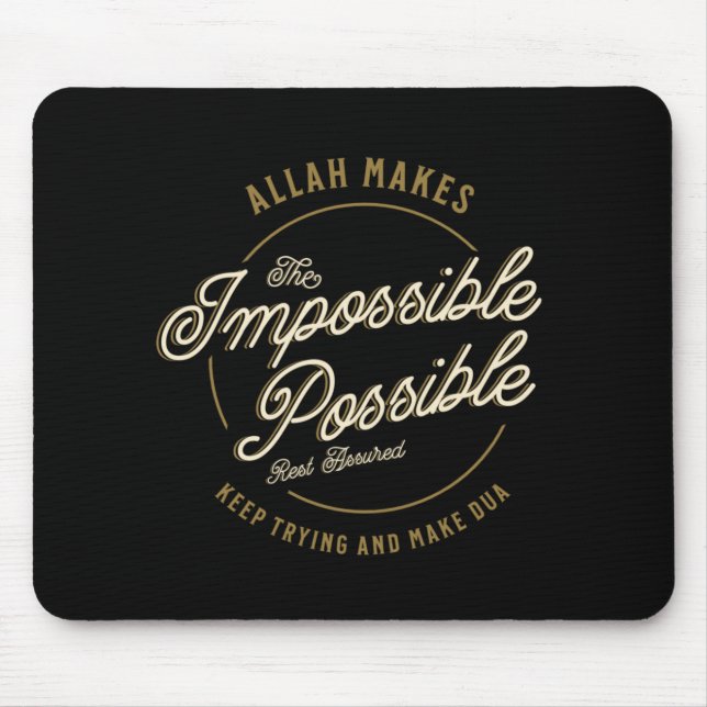 Mousepad Alá Torna Impossível O Muçulmano Casual (Frente)