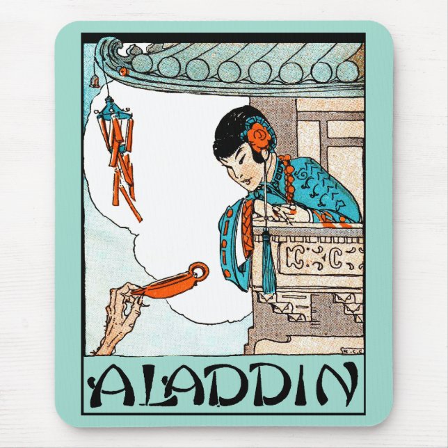 Mousepad Aladdin Lanterna Mágica Chinesa Vintage  (Frente)
