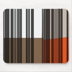 Mousepad Alaranjado retro, cinzento, Brown, arte abstracta