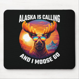 Mousepad Alasca Alce Turista Viagem Divertido Alce Aventura
