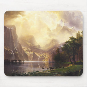 Mousepad Albert Bierstadt no tapete do rato das montanhas