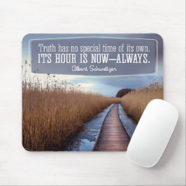 Mousepad Albert Schweitzer Citação Inspiracional "Verdade"