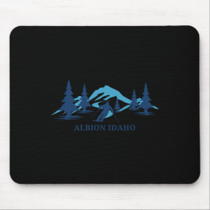Mousepad Albion Idaho Ski Resort Skiier