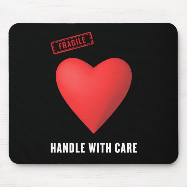 Mousepad Alça Frágil Com Vinheta De Cuidados (Frente)