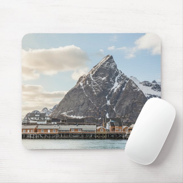 Mousepad Aldeia de Pesca de Lofoten da Noruega (Com mouse)