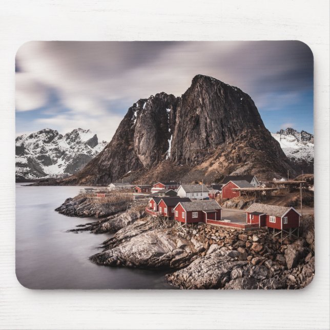 Mousepad Aldeia de Pesca Lofoten Hamnoya (Frente)
