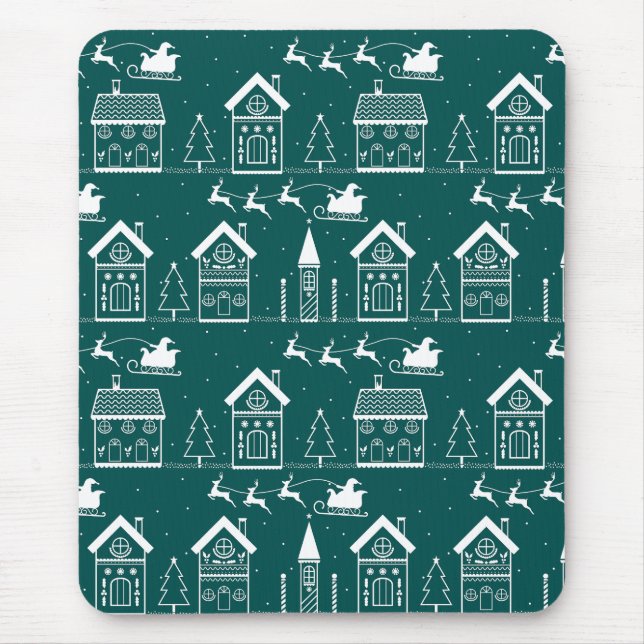 Mousepad Aldeia Natalícia Nórdica Nevada (Frente)