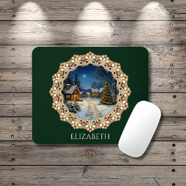 Mousepad Aldeia Natalina Vintage em Renda