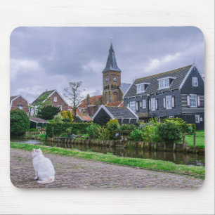 Mousepad Aldeia tradicional de pesca Marken nos Países Baix