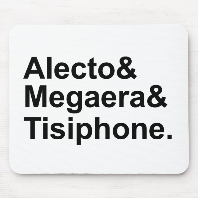 Mousepad Alecto Megaera Tisífone | Fúrias Gregas do Mito (Frente)