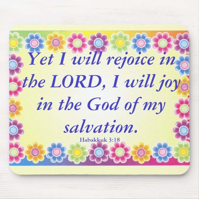 Mousepad Alegria. 3:21 de Habakkuk (Frente)