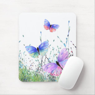 Mousepad Alegria da Primavera - Borboletas Coloridas Voando