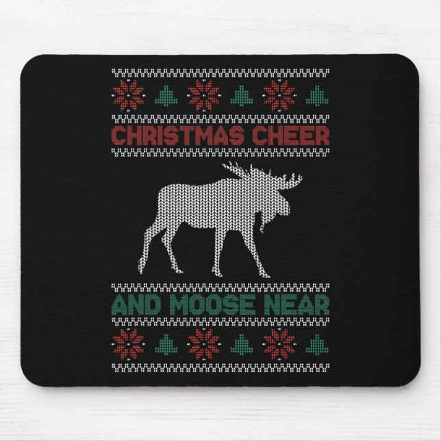 Mousepad Alegria de Natal e Alce Perto - Alce (Frente)