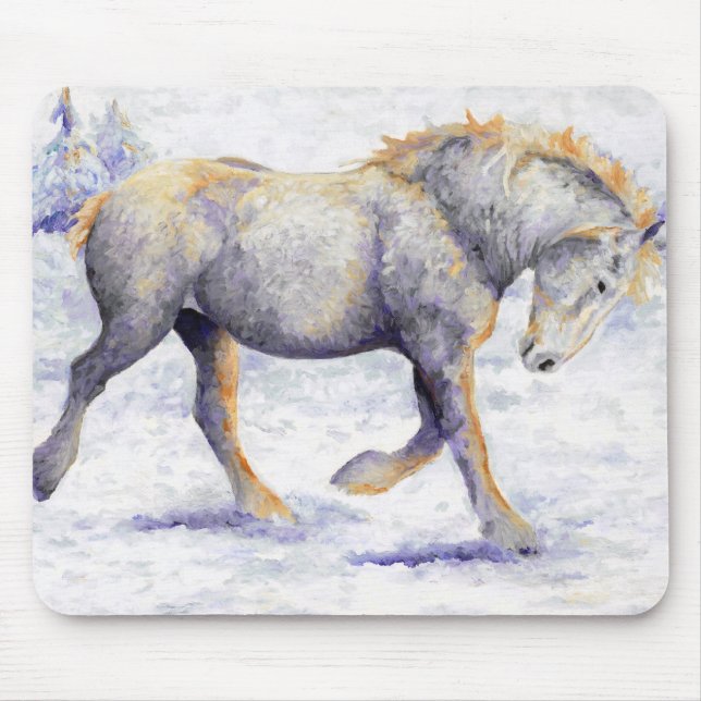 Mousepad Alegria - tapete do rato do cavalo de Percheron (Frente)