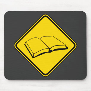 Mousepad Alerta: Livros À Frente!