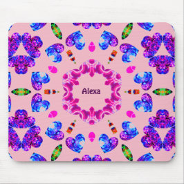 Mousepad ALEXA ~ Padrão cardíaco brilhante ~ Personalizado