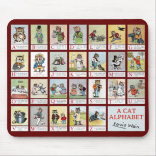 Mousepad Alfabeta de Gato, Louis Wain