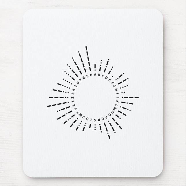 Mousepad Alfabeto Código Morse (Frente)