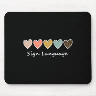 Mousepad Alfabeto em ASL Professor de ASL Americano Canta L