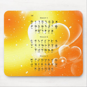 Mousepad Alfabeto hebraico