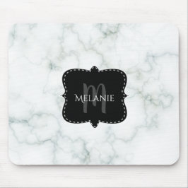 Mousepad Alfombrilha Personalizada Mármore Monograma Nome