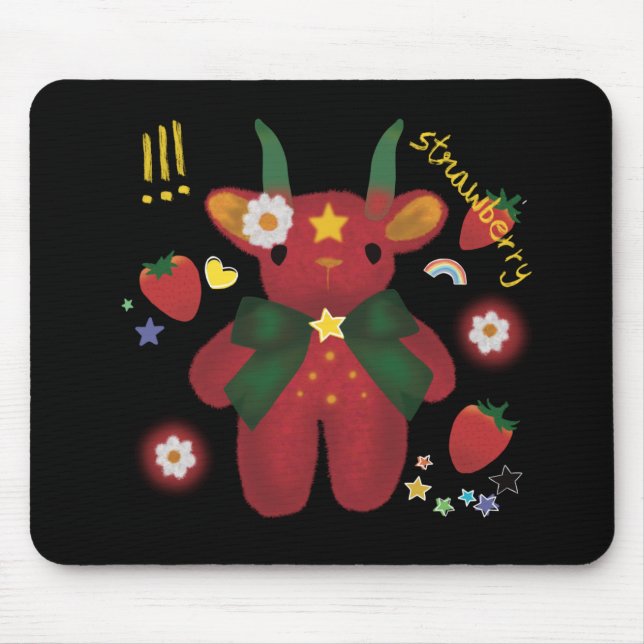 Mousepad Alfombrilla de ratón Strawberry (Frente)