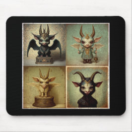 Mousepad Alfombrilla negra para ratón ordenador Baphomet.