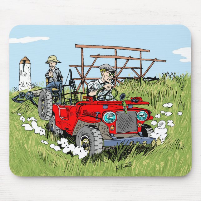 Mousepad Alfombrilla Willys jeep CJ2A (Frente)