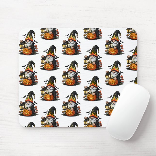 Mousepad Alfombrinha de Rato Gnome de Halloween (Com mouse)