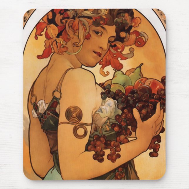 Mousepad Alfonse Mucha Fruta (Frente)