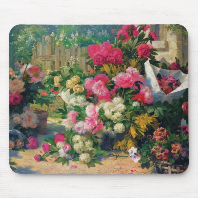 Mousepad Alfred Petit Flower Baskets e Potes de Flor em... (Frente)