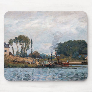 Mousepad Alfred Sisley - Barcos no Bloqueio em Bougal