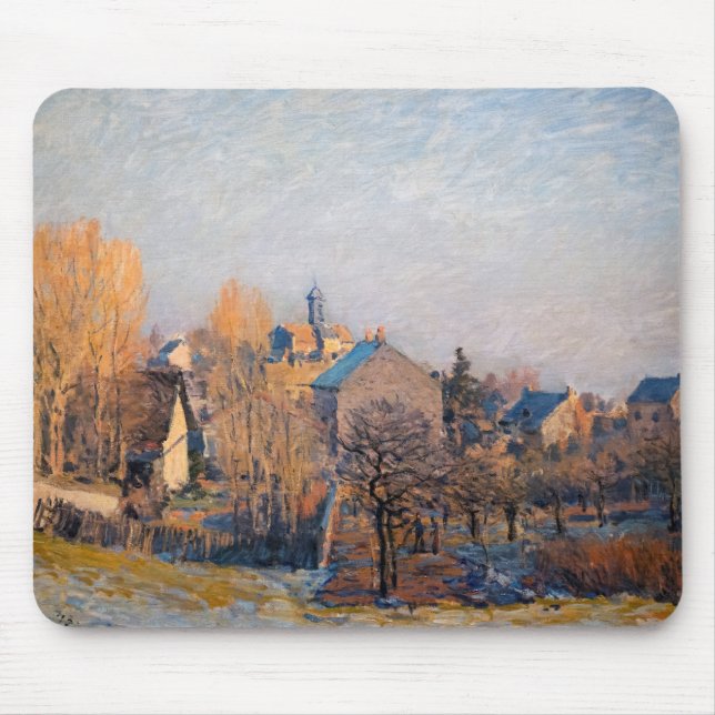 Mousepad Alfred Sisley - Manhã Congelada em Louveciennes (Frente)