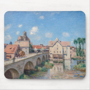Mousepad Alfred Sisley trabalho de arte - Le Pont de Moret