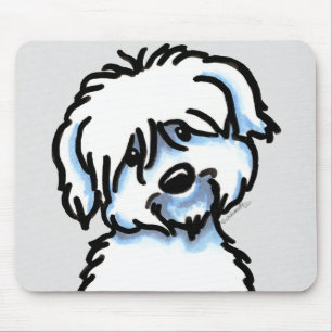 Mousepad Algodão branco de Tulear Cara
