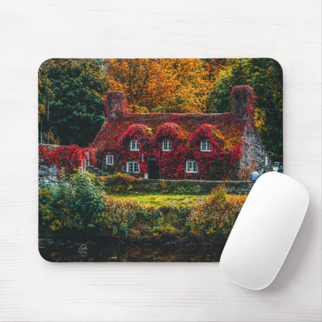Mousepad Algodão do País com Vinhas Vermelhas cobrindo o La (Com mouse)
