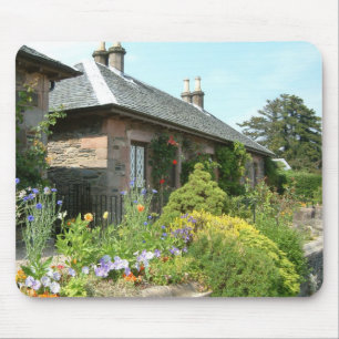 Mousepad Algodão Inglês II com Fotografia do Jardim Flor