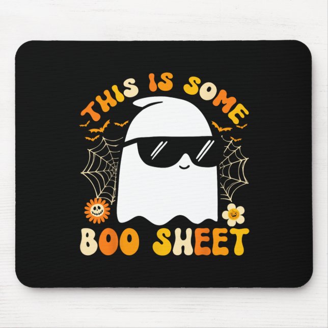 Mousepad Algum Folheto de Boas Folhas de Halloween Ghost En (Frente)