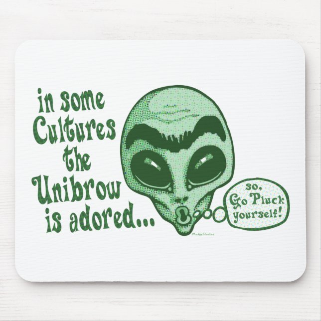 Mousepad Algumas culturas Adore Unibrow (Frente)