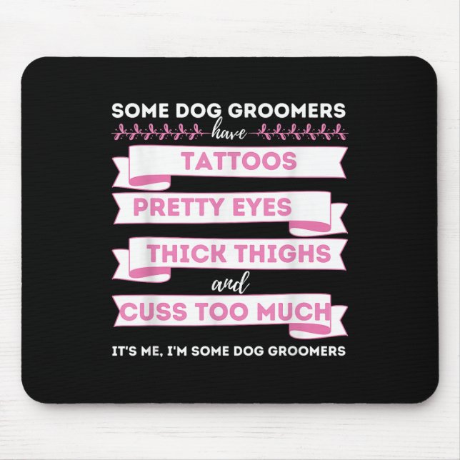 Mousepad Alguns Cachorros Têm Tatuagens - Cachorro Alinhand (Frente)