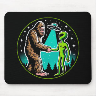 Mousepad Aliança de Alienígena Bigfoot - Engraçado Cryptid