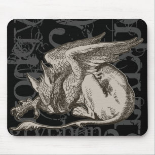 Mousepad Alice no Grunge de Gryphon do país das maravilhas