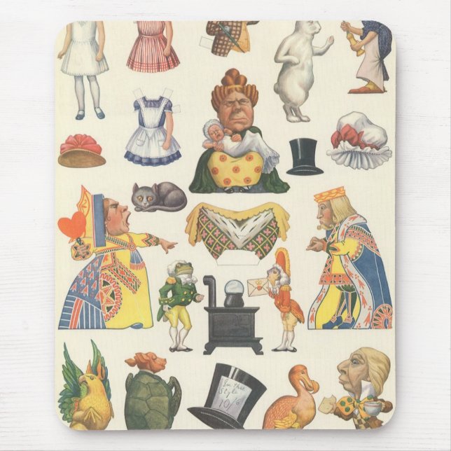 Mousepad Alice no País das Maravilhas, Boneca de Papel Vito (Frente)